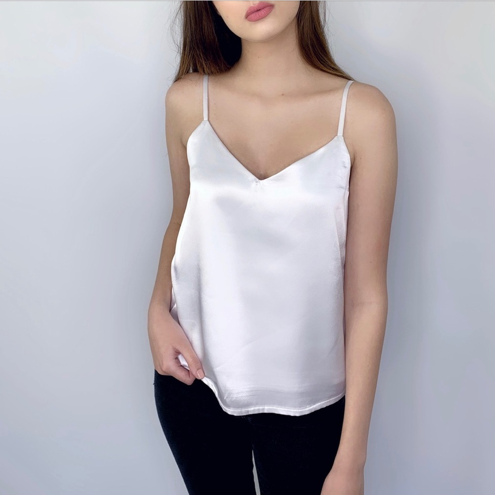 White Bella Satin Cami